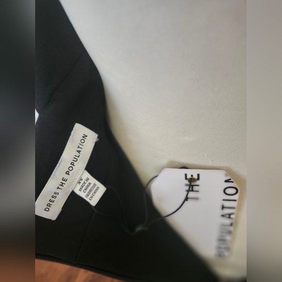 NWT Dress The Population Vanessa Halter Body-Con Midi Black Dress Sz XS - Picture 8 of 8